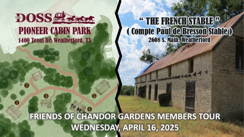 friends tour pioneer cabin park french stable april 2025